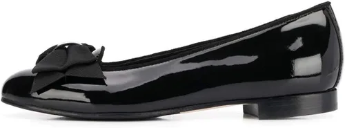 Vista 2 de YDN Zapatos planos clásicos de ballet para mujer con pajarita, punta redonda, uniforme de oficina, trabajo, zapatos casuales talla 4-15 M de EE. UU