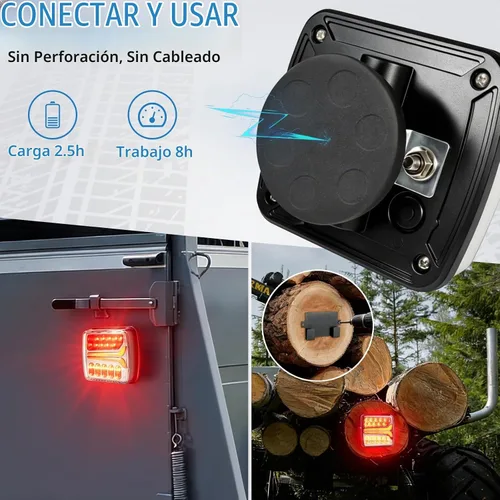 Vista 3 de NeaLia CD033 Magnetic Wireless Trailer Lights, LED Tow Light Kit Ámbar