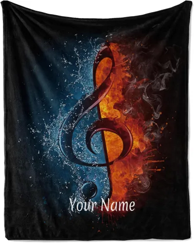 Vista 17 de Jekeno Regalos personalizados de guitarra para mujeres y hombres, impresión de manta de guitarra, manta personalizada con nombre, mantas de franela