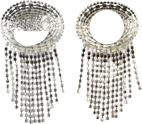 Vista 5 de MINGSEECESS Sujetador reutilizable de silicona de metal dorado para mujer, diseño de pétalos de pecho, autoadhesivos con borla