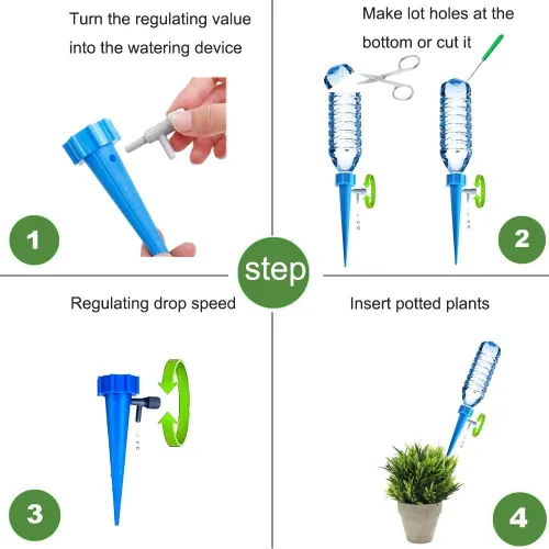 Vista 7 de ARTEM Picos de riego de plantas automáticas, dispositivos de riego automático para plantas de vacaciones, sistema de agua con válvula de control