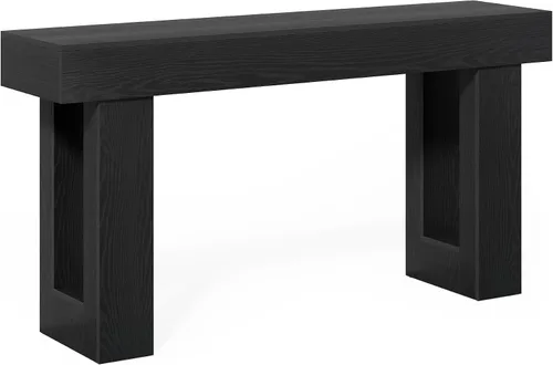 Vista 8 de Little Tree - Mesas consola de 63 pulgadas de largo para entrada, mesa de sofá grande detrás del sofá, mesa de entrada de madera para vestíbulo