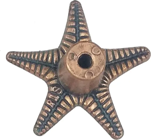 Vista 9 de 1 perilla de cajón Coastal Collecton Starfish en latón antiguo