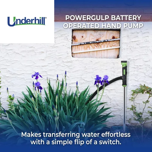 Vista 2 de Underhill POWERGulp Bomba de transferencia de agua inalámbrica con batería para bricolaje, fontanería, paisajismo, barcos, contratistas, A-PG-18V-DE