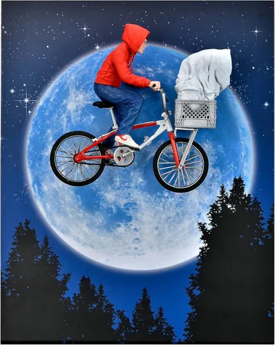 Vista 7 de NECA - E.T. La figura de acción a escala de 7 ″ del 40 aniversario extraterrestre – Elliott & E.T. en bicicleta
