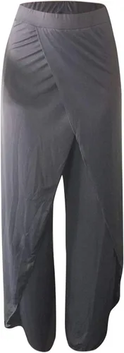 Vista 4 de Pants Women's Exercise Solid Leisure Yoga High Split Color Yoga Pants Loose Yoga Pants with Pockets