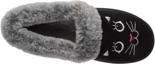 Vista 5 de Skechers BOBS Too Cozy - Pantuflas de pijama Meow para mujer, ancho