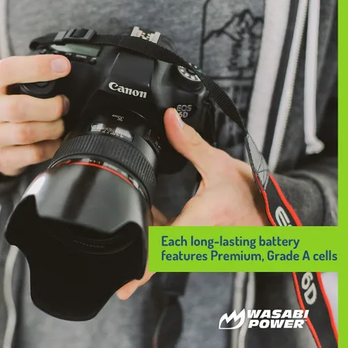 Vista 5 de Wasabi Power Batería (paquete de 2) cargador dual para Canon NB-13L, PowerShot G1 X Mark III, G5 X, G5 X Mark II, G7 X, G7 X Mark II, G7 X Mark III