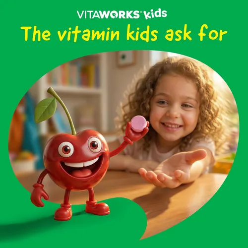 Vista 7 de VitaWorks Paquete de masticables multivitamínicos + vitamina B12 para niños