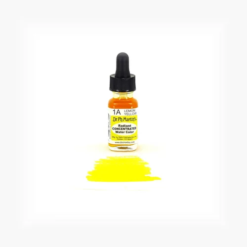 Vista 2 de Dr. Ph. Martin's Radiant Concentrated Water Color, 0.5 oz, Amarillo Limón (1A)
