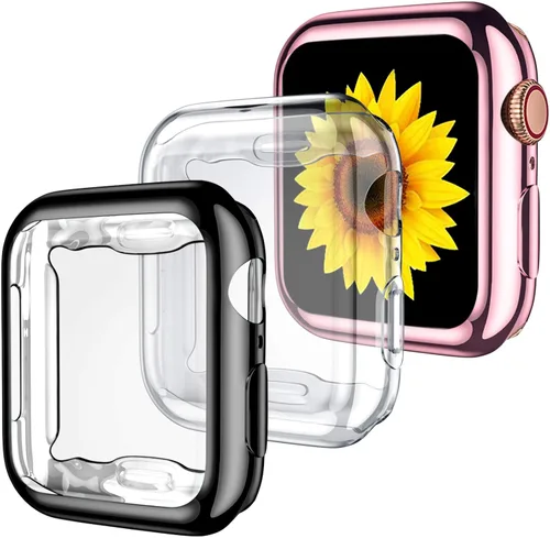 Vista 12 de GEAK - Juego de 3 fundas protectoras TPU compatibles con Apple Watch Series 11 10, protector de pantalla de 1.65 pulgadas, funda protectora completa
