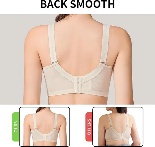 Vista 2 de Baetty Sujetadores minimizadores para mujer sin aros ligeramente acolchados cobertura completa 6170