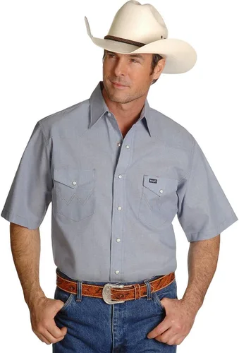 Vista 5 de Wrangler Camisa Denim de Manga Corta con Broche