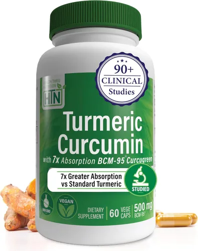 Vista 13 de Health Thru Nutrition Curcumina de cúrcuma 500 mg BCM-95 Curcugreen 30