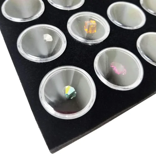Vista 5 de MOOCA Vitrina de cristal superior de la joyería con 50 tarros de gemas