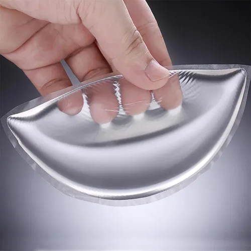 Vista 3 de Sujetador de silicona suave para mujer, almohadillas para realzar el pecho del pecho, push-up/Gathering para copa A/B/C Transparente