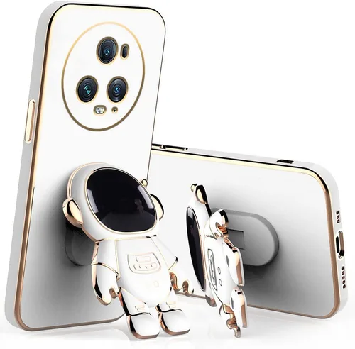 Vista 9 de Compatible con Honor Magic 5 Pro Funda con chapado creativo de astronauta de dibujos animados rosa, funda para teléfono Honor Magic 5 Pro, funda