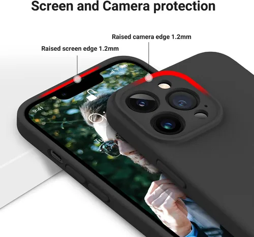 Vista 7 de OTOFLY Diseñada para iPhone 13 Pro Max, funda delgada de silicona a prueba de golpes con protector de lente de cámara para iPhone 13 Pro Max de 6.7