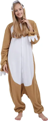 Vista 2 de DELEY Unisex Axolotl Onesie Adult Halloween Costume Anime Axolotl Cosplay Pajamas Warm Sleepwear Homewear