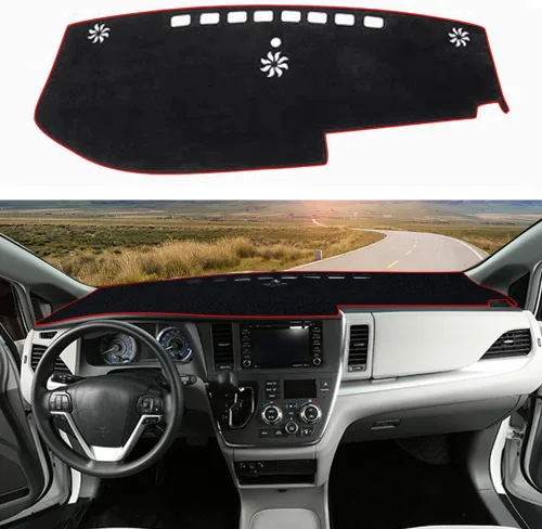 Vista 14 de Cubierta de salpicadero para salpicadero, alfombra personalizada para Toyota RAV4 2013 2014 2015 2016 2017 2018 Accesorios antideslizante protector