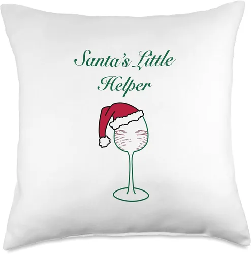 Vista 5 de BoBo's Boutique Almohada de Navidad con temática de vino, 16 x 16 pulgadas, multicolor
