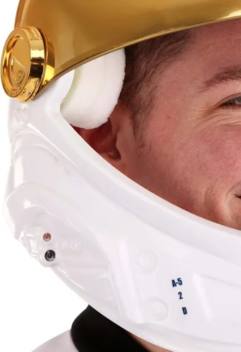 Vista 3 de Fun Costumes Casco de traje espacial de astronauta para adultos