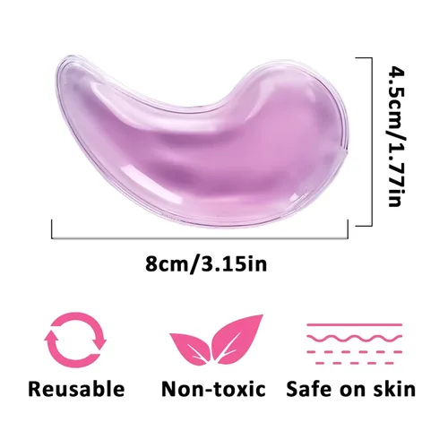 Vista 3 de Almohadillas de gel para ojos, paquetes de hielo para ojos, paquete de hielo debajo de los ojos, paquete de hielo de gel, máscaras refrescantes