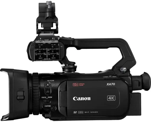 Vista 3 de Canon XA70 UHD 4K30 Videocámara con AF de doble píxel y kit de limpieza