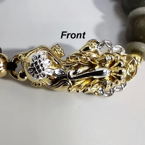 Vista 9 de Heavens Tvcz Pixiu - Pulsera para mujeres y hombres joyería de jadeíta con jade real espiritual positivo cuentas verdes Feng Shui dijes tailandeses
