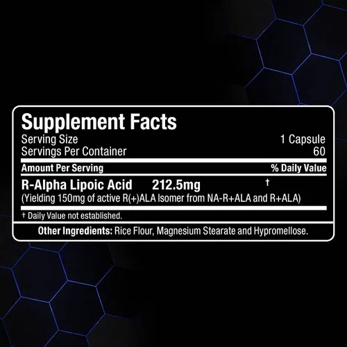 Vista 9 de ALLMAX R+ALA - 60 Cápsulas - Potente antioxidante - Aumenta la entrega de nutrientes - 60 porciones
