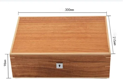 Vista 2 de TOEWOE Caja organizadora de joyas, caja de joyería de madera para mujer, caja de almacenamiento de joyas con cerradura, caja de joyería de viaje