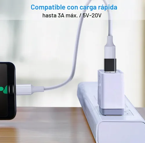 Vista 4 de Adaptador USB a USB C, USB C hembra a USB 3.1 macho adaptador de 10 Gbps compatible con iPhone 17 16 15 14 13 12, Samsung Galaxy S25 S24 S23 S22