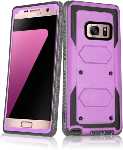 Vista 8 de Asuwish Funda de teléfono para Samsung Galaxy S7, híbrida, resistente, a prueba de golpes, a prueba de caídas, cuerpo completo, resistente Negro