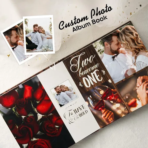 Vista 2 de Álbum de fotos personalizado para fotos personalizada, tu fotografía impresa en 3D, el mejor regalo, diseña tu propio álbum de recortes, álbumes