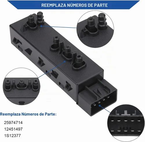 Vista 5 de Obaee Interruptor de asiento eléctrico con función reclinable, ajuste de inclinación y control de 8 vías para el lado del conductor delantero