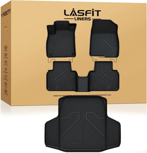 Vista 19 de LASFIT Tapete de maletero para Honda Civic Sedan 2016-2021, apto para todo tipo de clima, revestimiento de maletero, bandeja de carga, bandeja