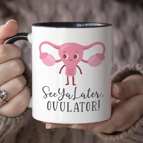 Vista 3 de YouNique Designs Taza de café divertida de histerectomía, 11 onzas, taza de útero, taza de útero, taza de recuperación para mujeres después de una