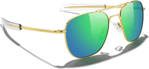 Vista 5 de MERRY'S Gafas de sol polarizadas militares clásicas cuadradas aviador para hombres o mujeres S8636
