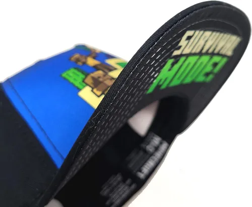 Vista 2 de Minecraft Gamer Hat para niños Survival Mode Snapback Cap Cool Kids Hat Negro