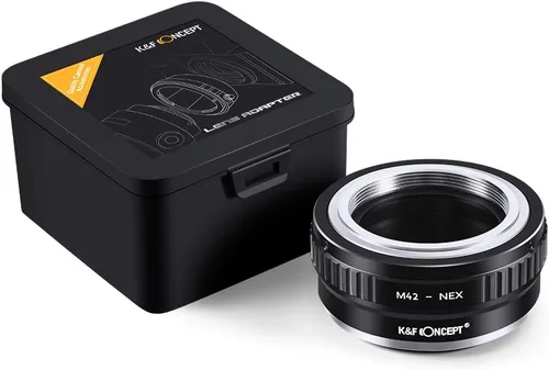 Vista 7 de K&F Concept - Adaptador de Montura de Objetivo Compatible con Lente M42 a Cámara NEX con Montura E Compatible con Sony Alpha NEX-7, NEX-6, NEX-5N