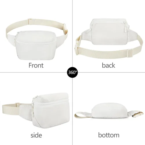 Vista 2 de Bolsa de Cintura Frenou Riñonera de Moda para Mujeres y Hombres, Riñonera con Correa Ajustable para Regalo, Riñonera para Viaje, Correr, Senderismo