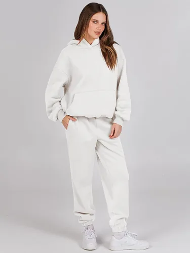 Vista 3 de Prinbara Conjunto de 2 piezas para mujer, conjunto de pantalones deportivos de gran tamaño, sudadera con capucha a juego, conjunto de descanso