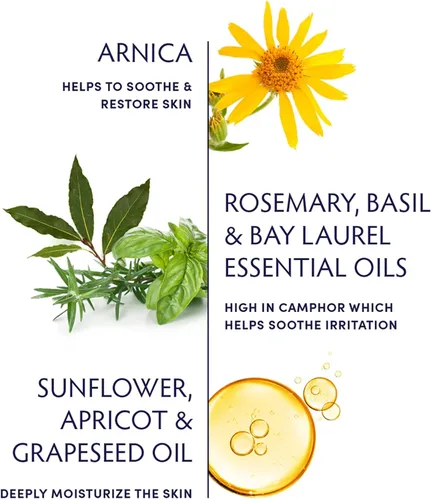 Vista 4 de Naturopathica Alpine Arnica Aceite de baño y cuerpo, aceite corporal diario para apoyar el alivio muscular de las articulaciones y el dolor