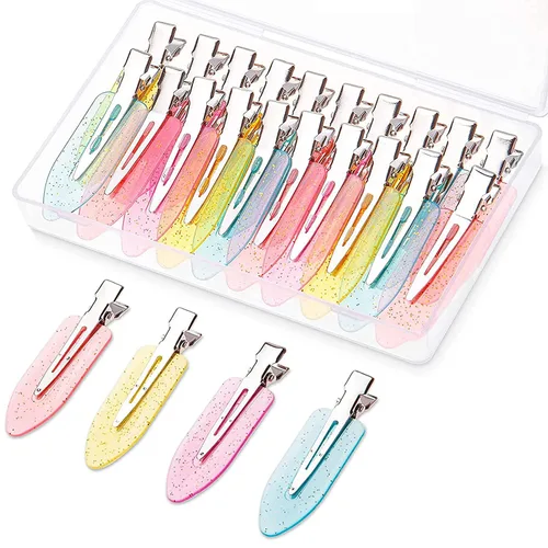 Vista 7 de Gingbiss 20 pinzas para el cabello sin doblar, pinzas para el cabello sin arrugas, pinzas con caja de almacenamiento para peinado, flequillo, ondas