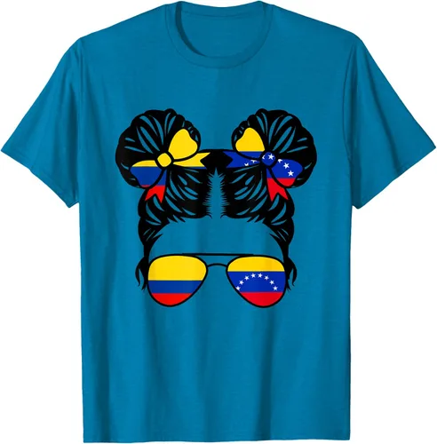 Vista 8 de Camiseta Half Colombian Half Venezolan Girl Colombia Kids Heritage, Gris