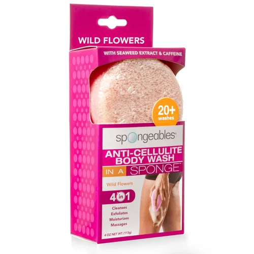 Vista 18 de Spongeables Anti-Cellulite Body Wash in a Sponge, Moisturizer and Exfoliator, 20+ Washes