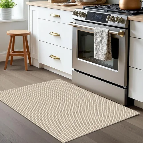 Vista 7 de EARTHALL Alfombra tejida de 2 x 3 pies, lavable para entrada, alfombra trenzada antideslizante, alfombra para puerta interior y exterior, alfombra