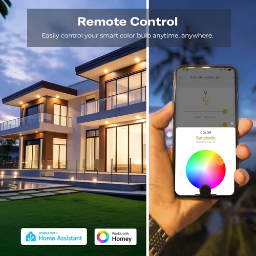 Vista 3 de THIRDREALITY Bombilla Inteligente de Color ZL1, Se Requiere un Hub Zigbee, Compatible con Home Assistant (ZHA y Z2M), SmartThings, Aeotec, Homey