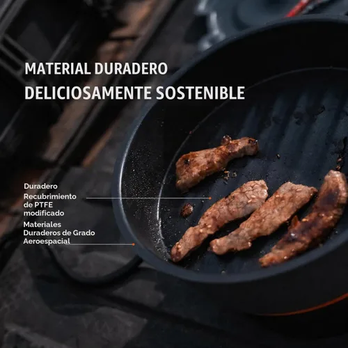 Vista 5 de Stoke Voltaics Sistema de cocina Nomad con bolsa, estufa eléctrica de campamento de 200 a 1000 W con sartén y olla, juego de equipo de cocina