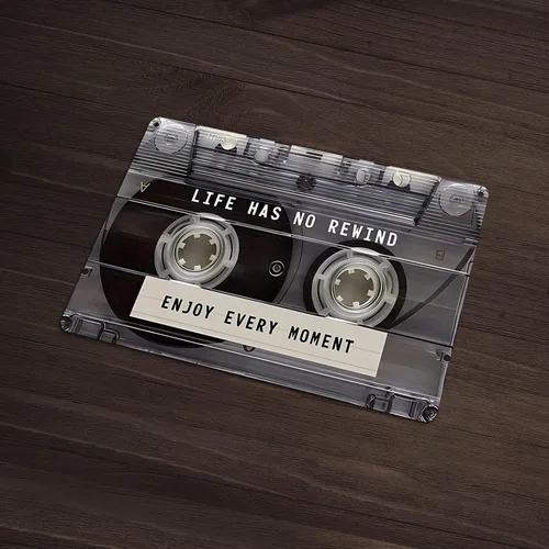 Vista 7 de Letrero de metal inspirador de 12 x 8 pulgadas, arte de pared retro de aluminio con frase "Life Has No Rewind" Enjoy Every Moment Positive Quotes